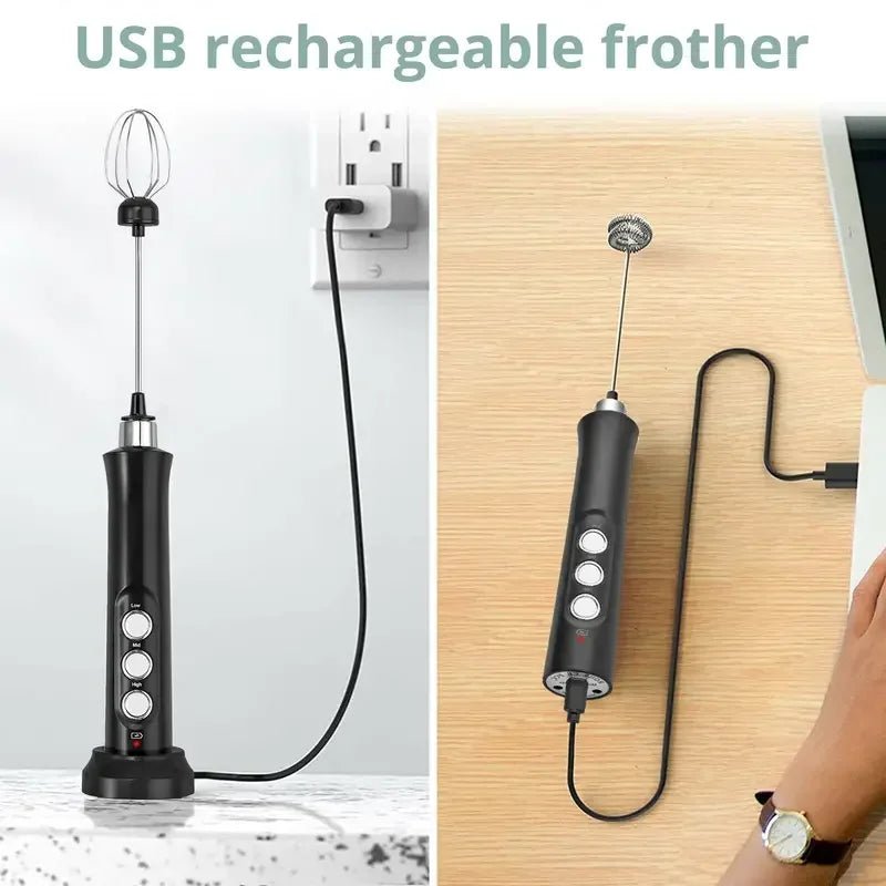 3 - in - 1 Handheld Milk FrotherUtensils for Coffee