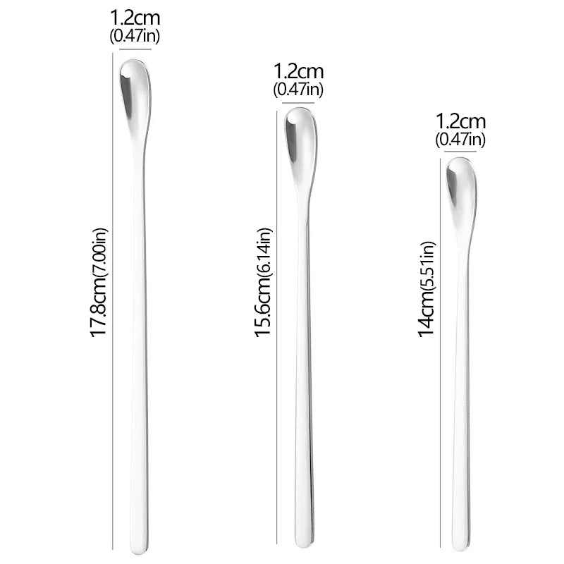 3 - Pack Stainless Steel Long Barista Spoon (5 Colors)Utensils for Coffee