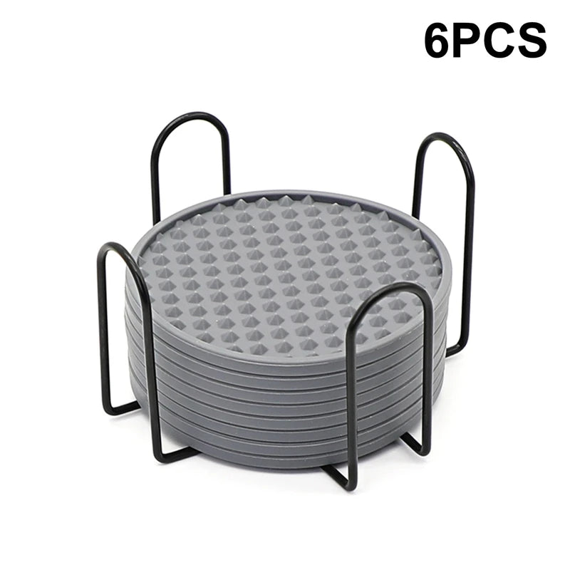 6 - Pack Silicone Coffee CoastersUtensils for Coffee