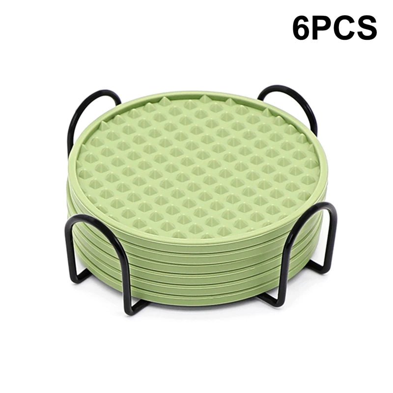 6 - Pack Silicone Coffee CoastersUtensils for Coffee