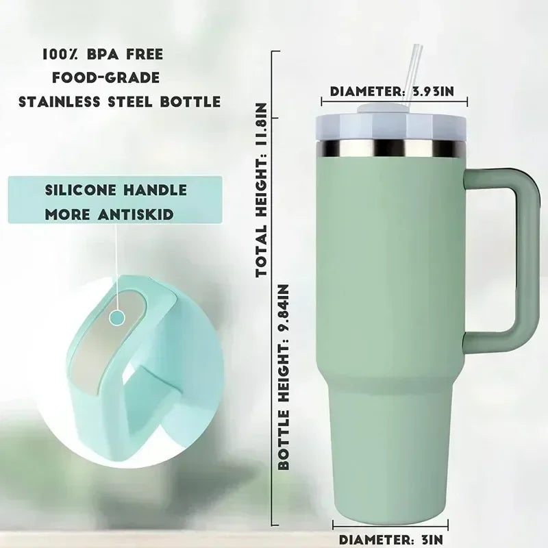 Light BlueThermal Coffee Tumbler with Handle