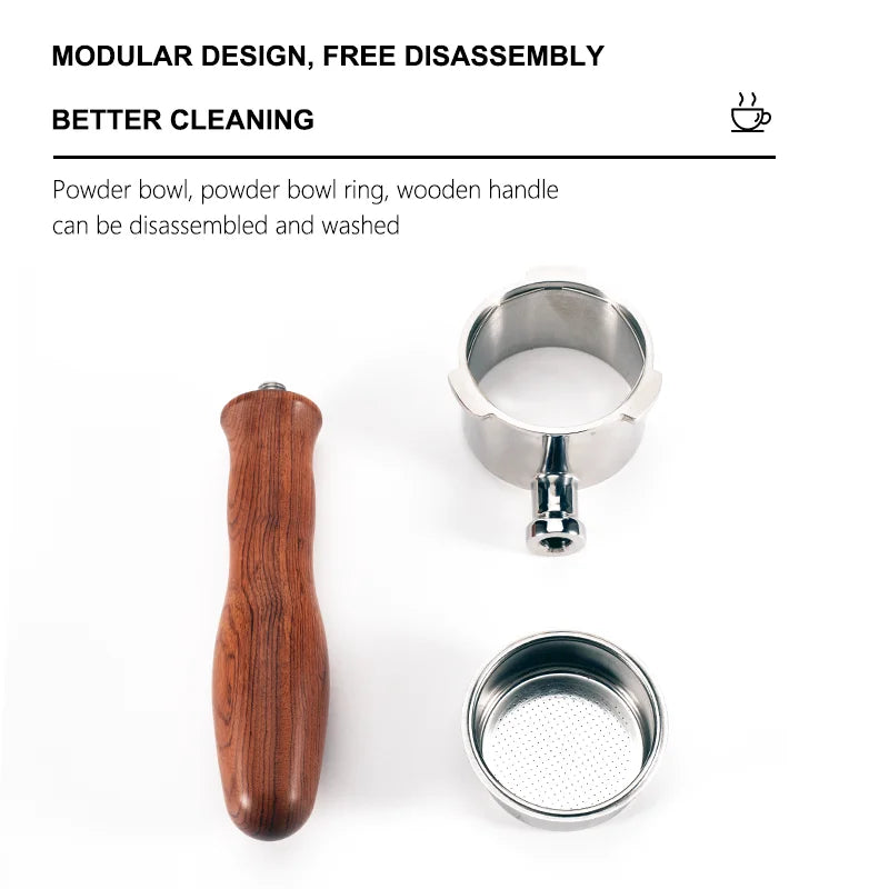 Oak - 51mm Bottomless Coffee Portafilter with 3 Ears