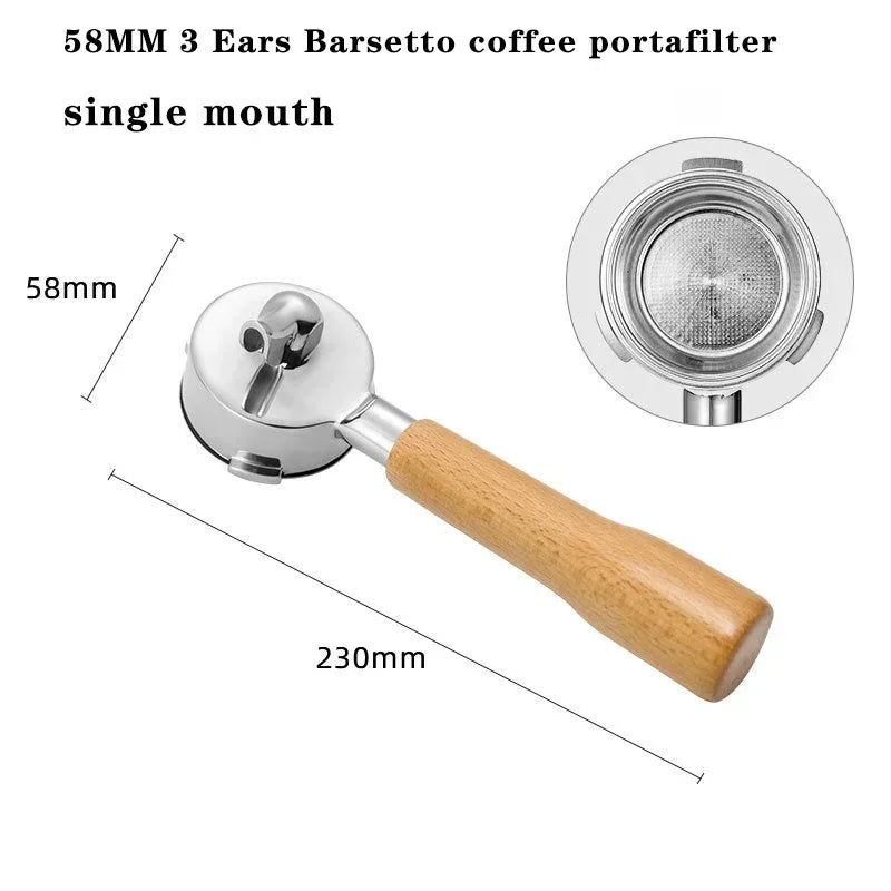 Maple - 58mm Single Spout Coffee Portafilter with 3 Ears