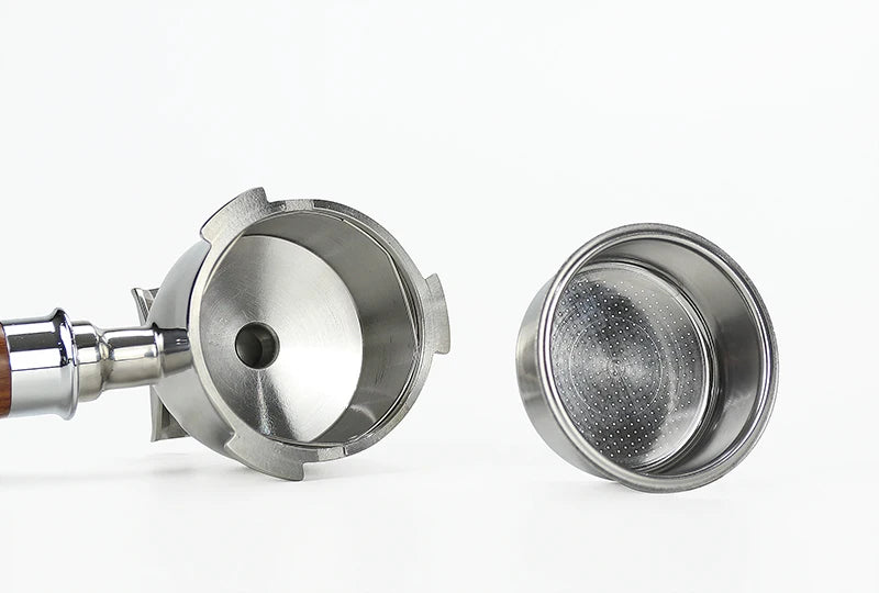 Red Wood - 51mm Double Spout Coffee Portafilter with 3 Ears