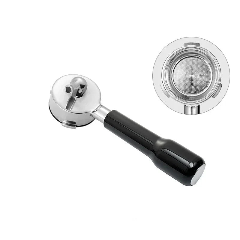 Black - 58mm Single Spout Coffee Portafilter with 3 Ears