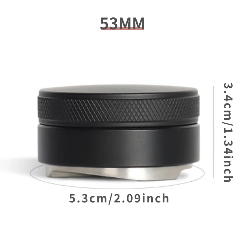 Adjustable Black Palm Coffee Tamper with 3 Angled Slopes (3 sizes)