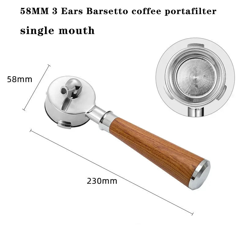 Oak - 58mm Single Spout Coffee Portafilter with 3 Ears