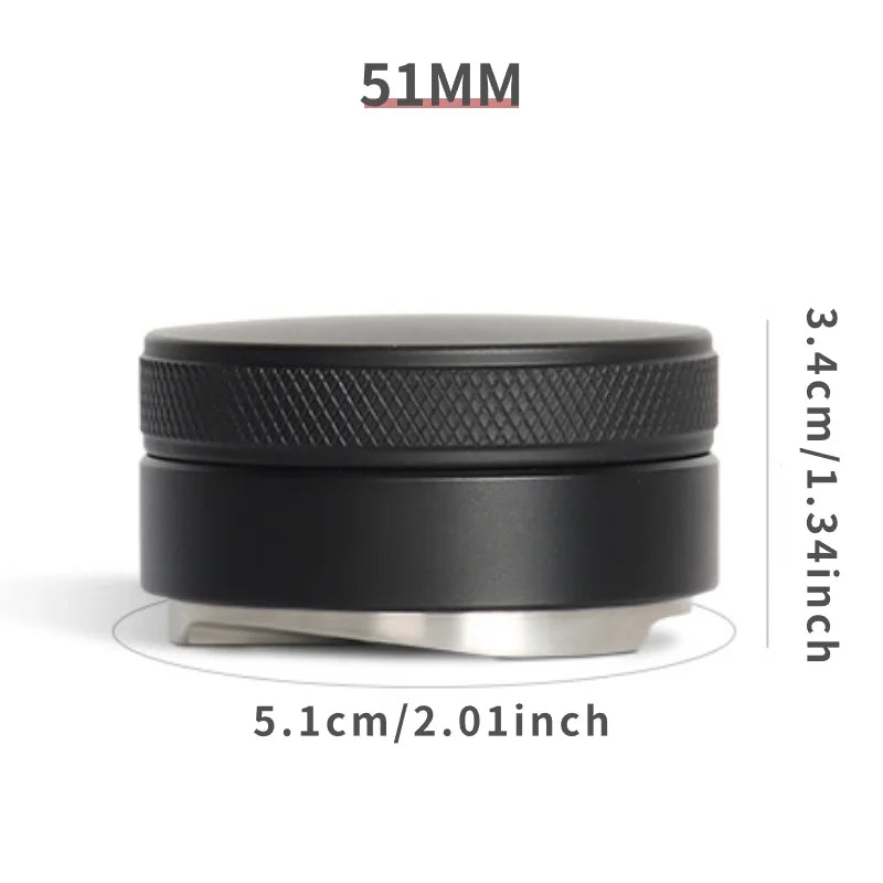 Adjustable Black Palm Coffee Tamper with 3 Angled Slopes (3 sizes)