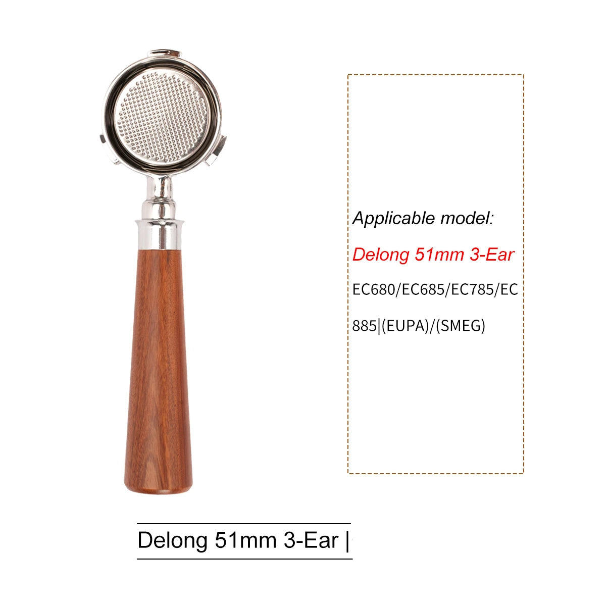 Oak - 51mm Bottomless Coffee Portafilter with 3 Ears