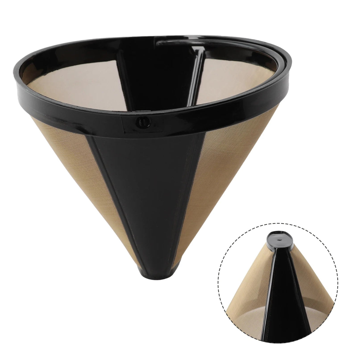 Black Reusable Basket Coffee FilterUtensils for Coffee