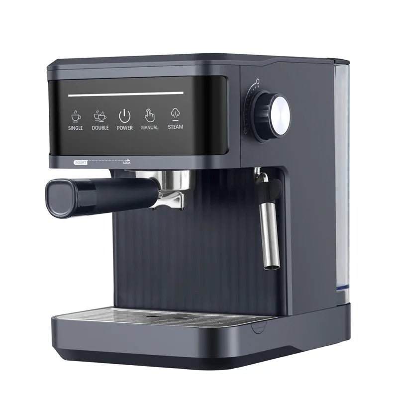 Compact 20 - Bar Stainless Steel Espresso Machine in Black Color with Automatic Milk FrotherUtensils for Coffee