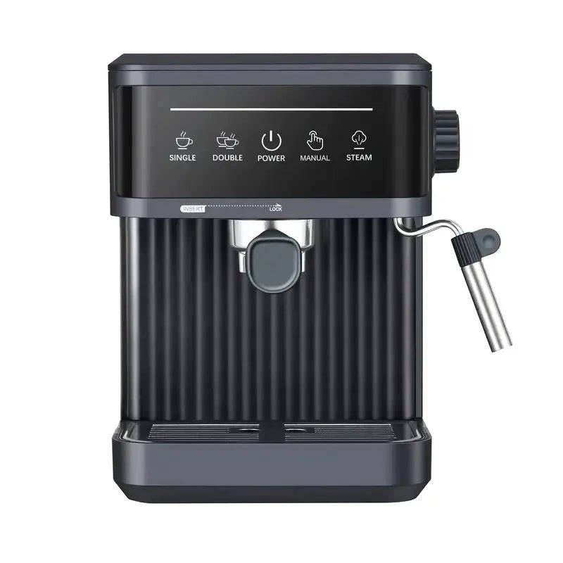 Compact 20 - Bar Stainless Steel Espresso Machine in Black Color with Automatic Milk FrotherUtensils for Coffee