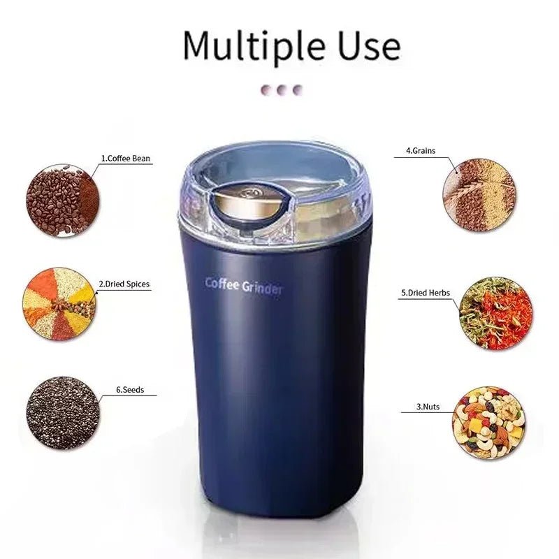 Compact Blue Electric Blade Coffee GrinderUtensils for Coffee