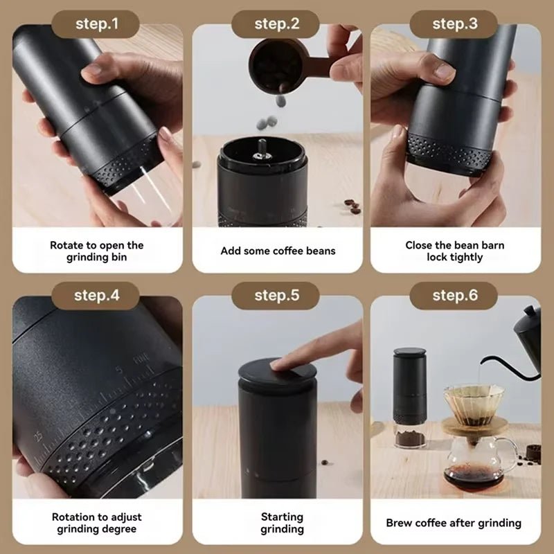 Compact USB Rechargeable Coffee GrinderUtensils for Coffee