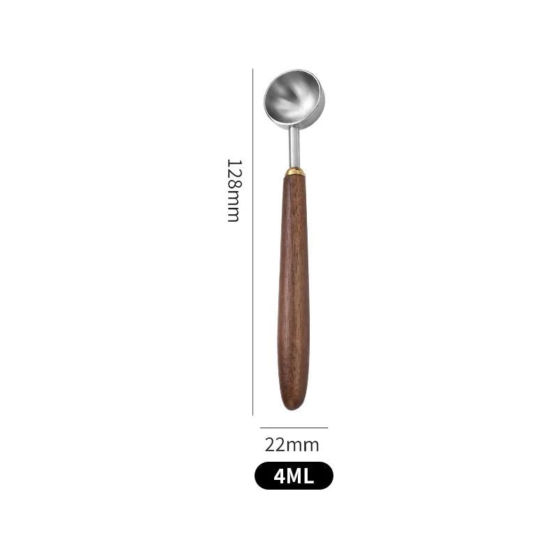 Elegant Stainless Steel Scoop with Wooden Handle (3 Sizes)Utensils for Coffee
