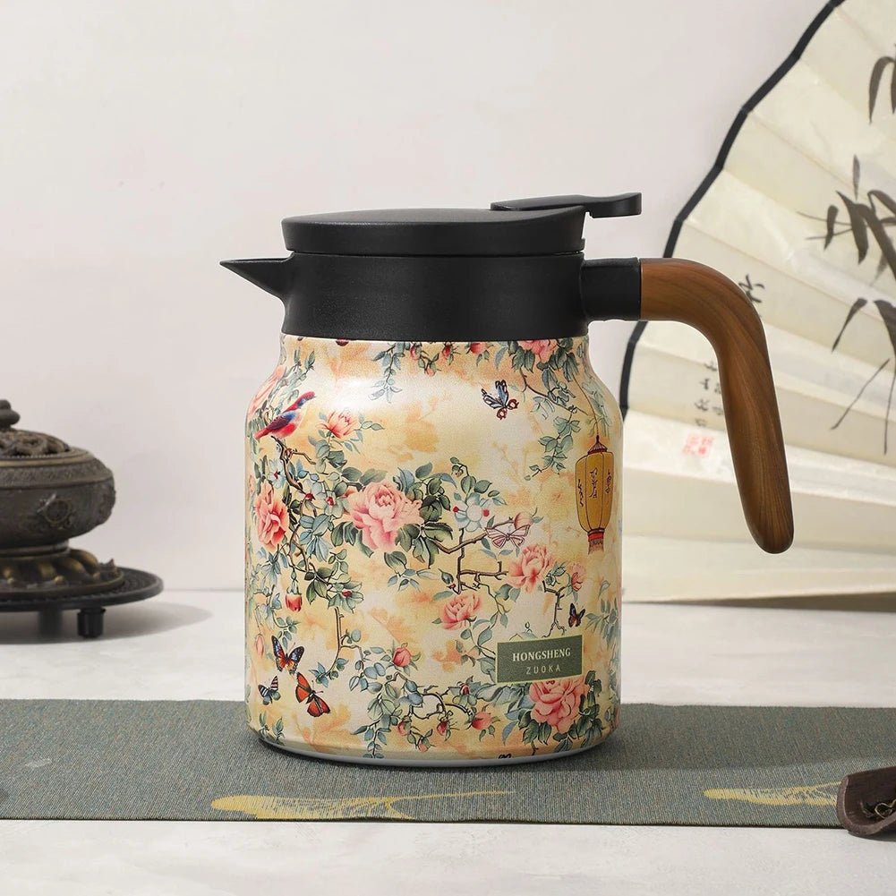 Floral Print Vintage Thermal Coffee CarafeUtensils for Coffee