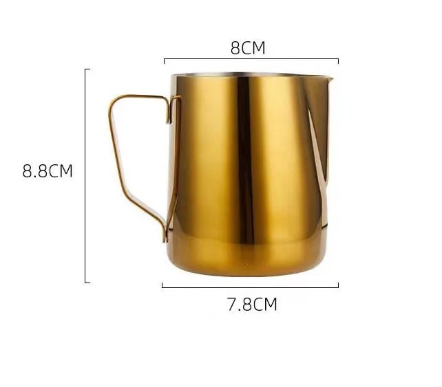 Golden Stainless Steel Milk Frothing Pitcher (2 Sizes)Utensils for Coffee