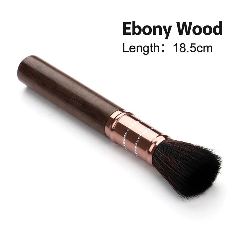 Professional Ebony Wood Round Barista BrushUtensils for Coffee