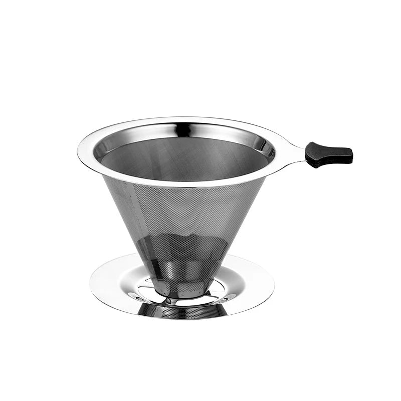 Reusable Stainless - Steel Coffee Filter With BaseUtensils for Coffee