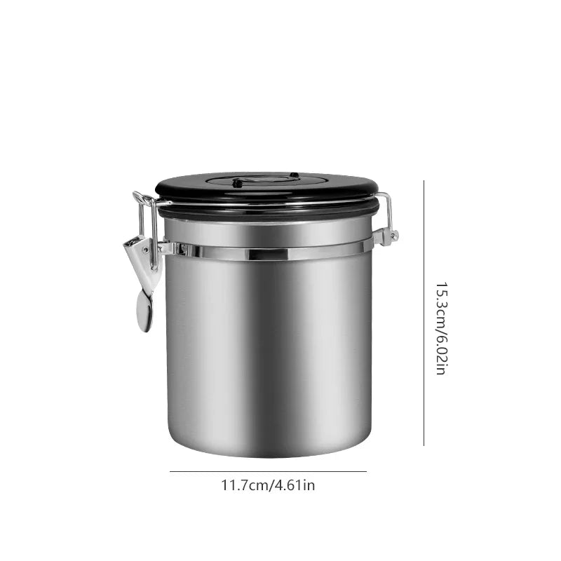 Stainless Steel Coffee Bean Storage Container (2 Sizes)Utensils for Coffee