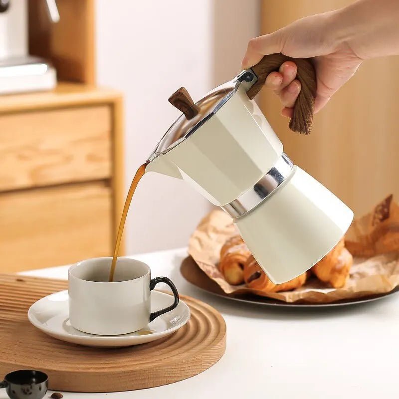 Vintage White Moka Pot (2 Sizes)Utensils for Coffee