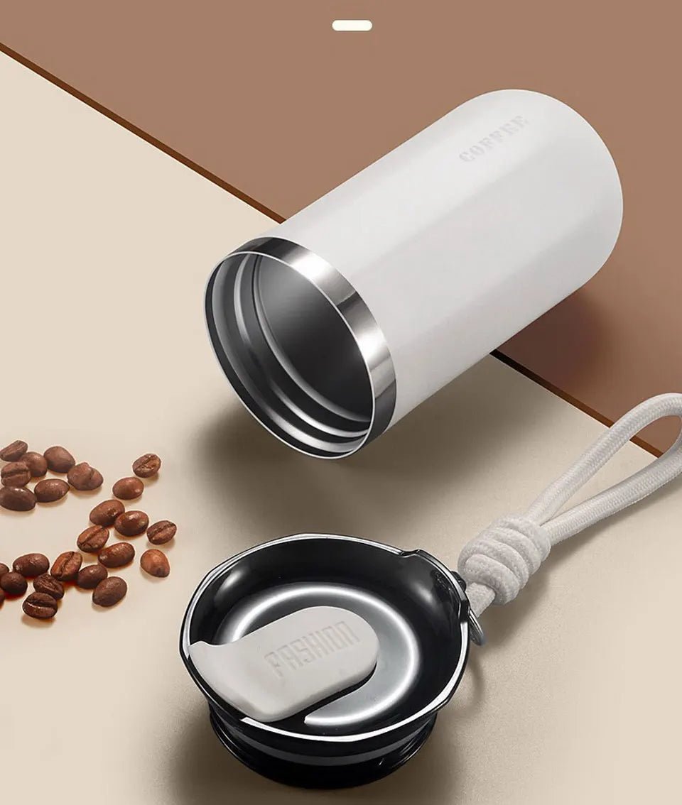 White Stainless Steel Tumbler (2 Sizes)Utensils for Coffee