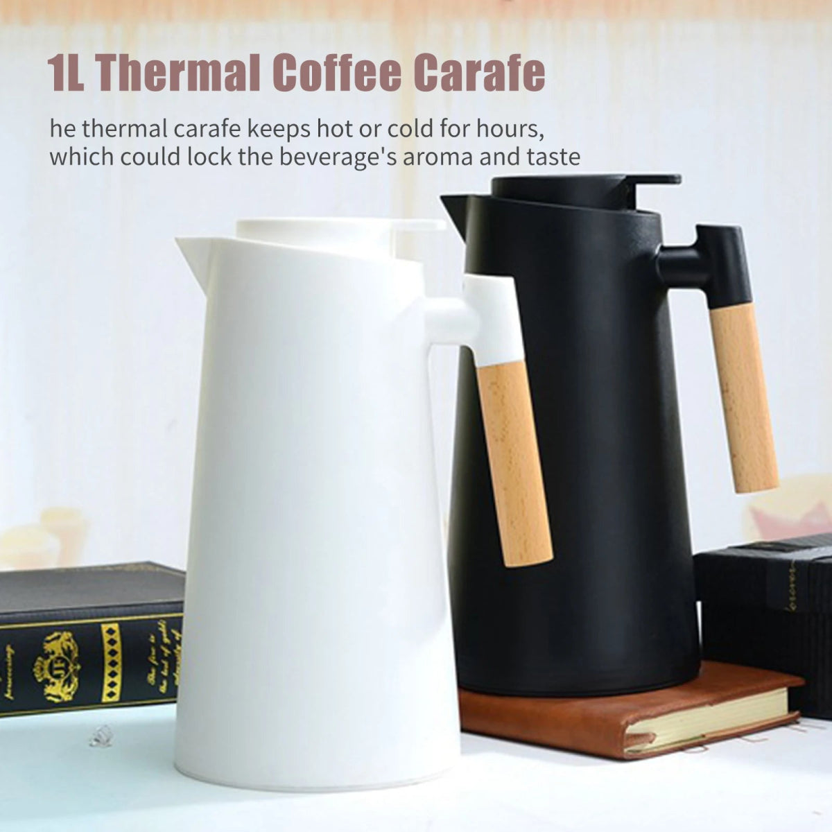 White Vintage Thermal Coffee Carafe (1L)Utensils for Coffee