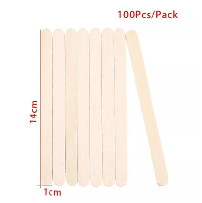 Set of wooden wooden coffee stirring stick on a white background