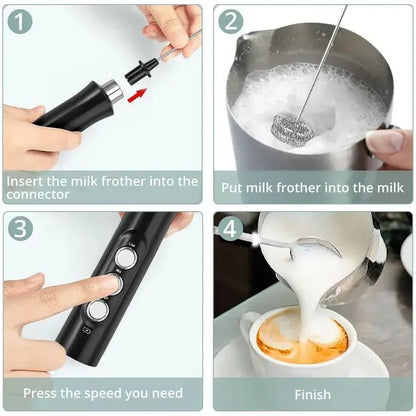 3 - in - 1 Handheld Milk FrotherUtensils for Coffee