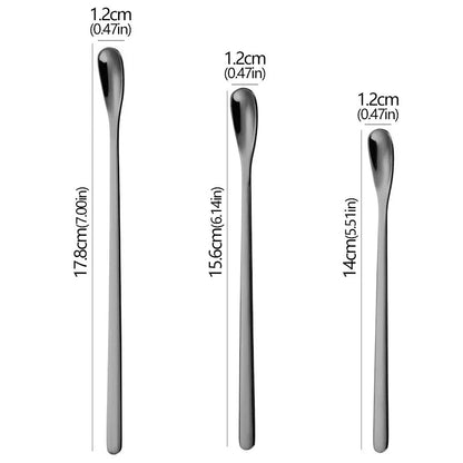 3 - Pack Stainless Steel Long Barista Spoon (5 Colors)Utensils for Coffee