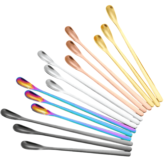 3 - Pack Stainless Steel Long Barista Spoon (5 Colors)Utensils for Coffee