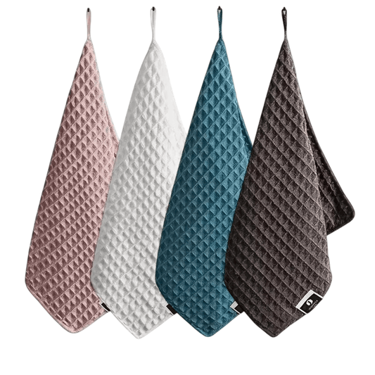 4 - Pack Highly Absorbent Waffle Pattern Cloth (4 Colors)Utensils for Coffee