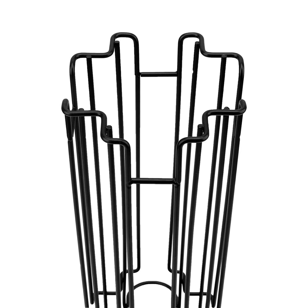 Black metal coffee potholder on a white background