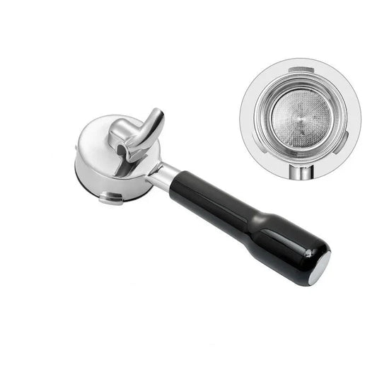 Black - 58mm Double Spout Coffee Portafilter with 3 Ears