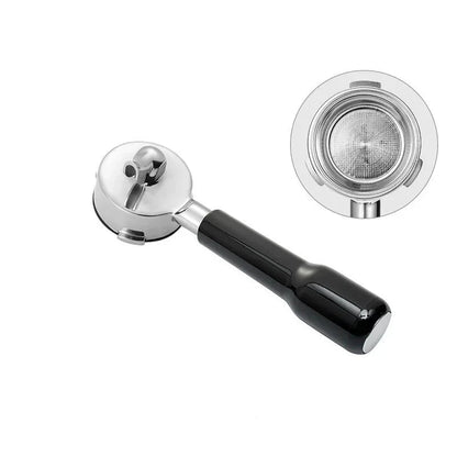 Black - 58mm Single Spout Coffee Portafilter with 3 Ears