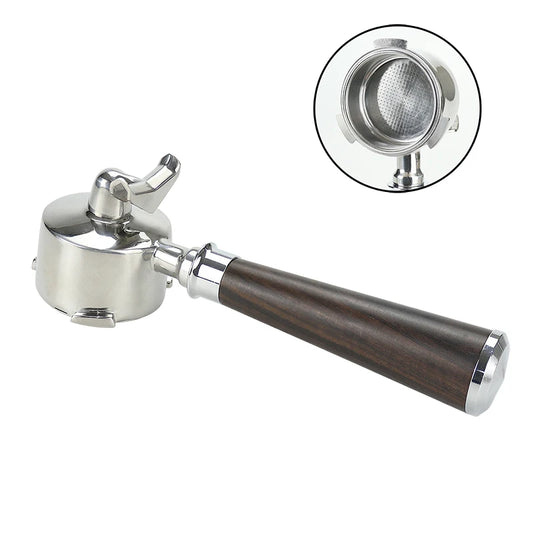 Ebony - 51mm Double Spout Coffee Portafilter with 3 Ears