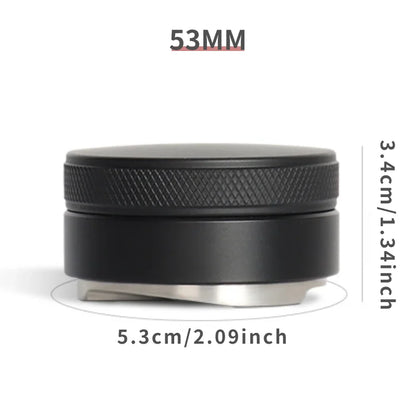 Adjustable Black Palm Coffee Tamper with 3 Angled Slopes (3 sizes)