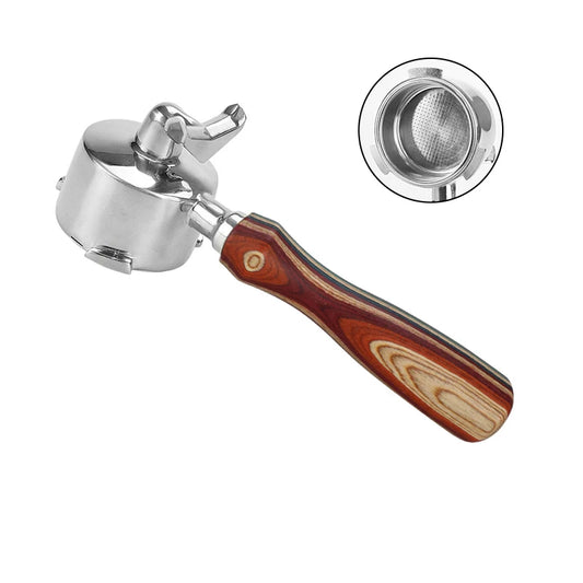 Red Wood - 51mm Double Spout Coffee Portafilter with 3 Ears