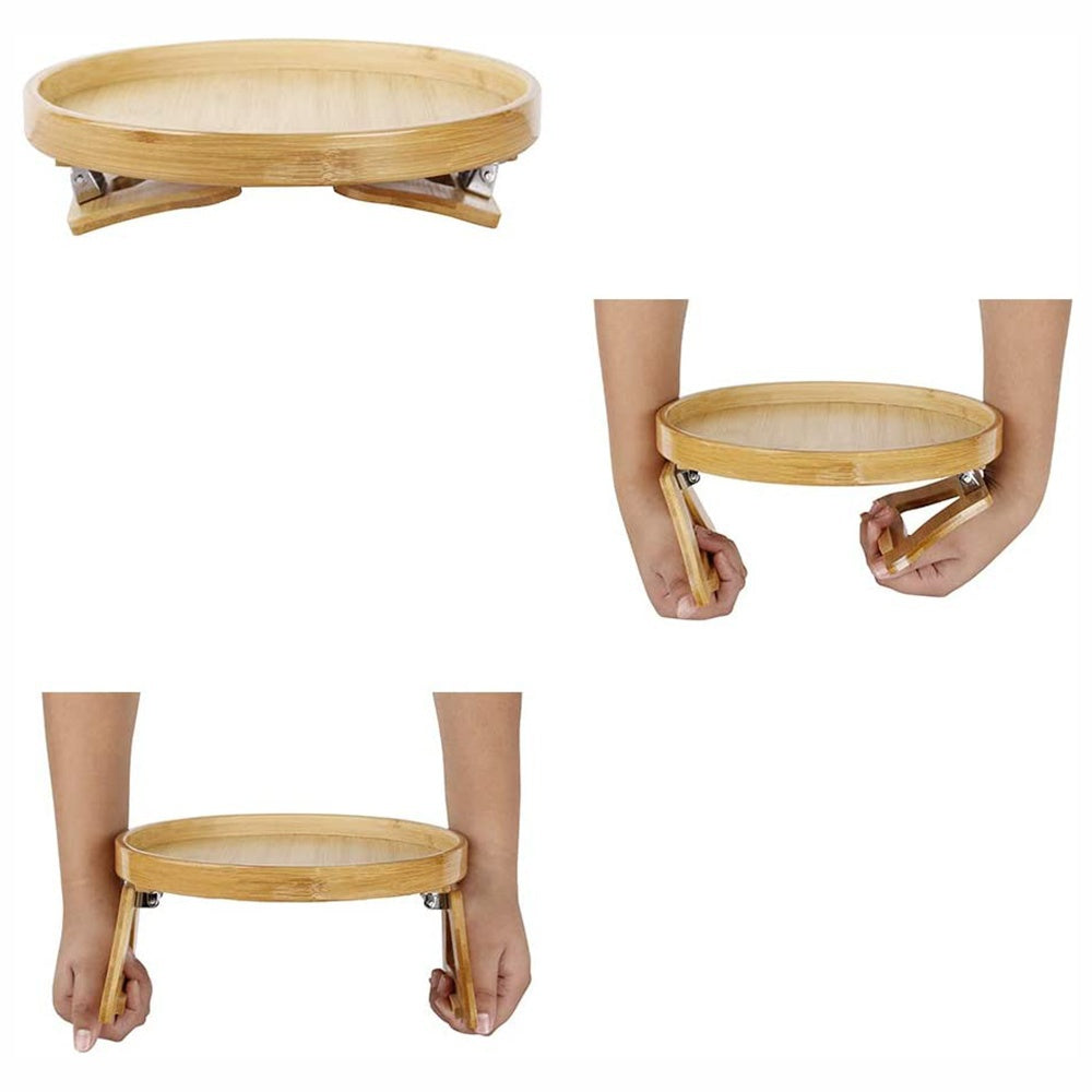 Sofa Armrest Wooden Tray