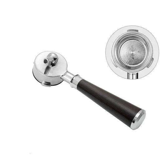 Black - 58mm Single Spout Coffee Portafilter with 3 Ears