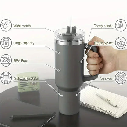 Ginger Thermal Coffee Tumbler with Handle