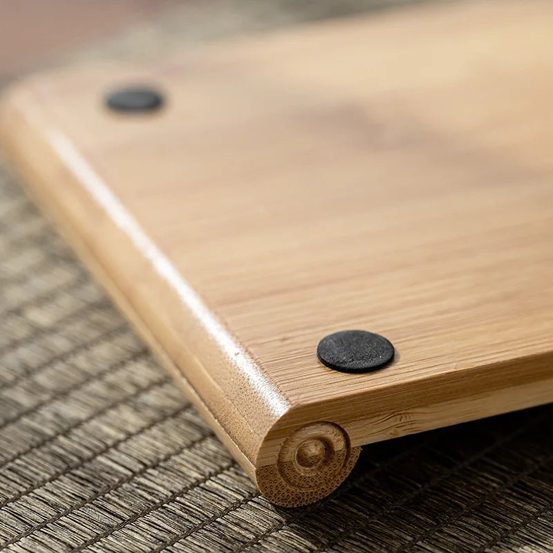 Close-up of a wooden Coffee Tray