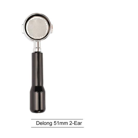 Black - 51mm Bottomless Coffee Portafilter with 2 EarsUtensils for Coffee