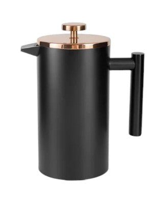 Black & Bronze French Press Coffee Maker Stainless Steel (2 Sizes)Utensils for Coffee