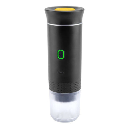 Black Portable Coffee Maker on a white background