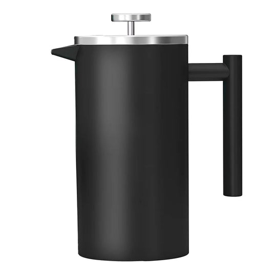 Black & Silvery French Press Coffee Maker Stainless Steel (3 Sizes)Utensils for Coffee