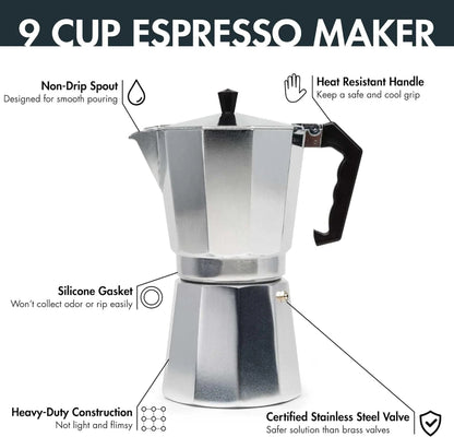 Classic Aluminium Moka Pot (5 Sizes)Utensils for Coffee