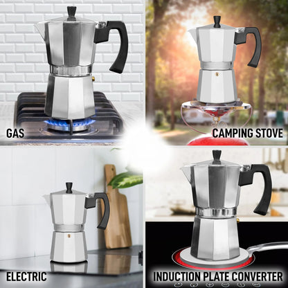 Classic Aluminium Moka Pot (5 Sizes)Utensils for Coffee