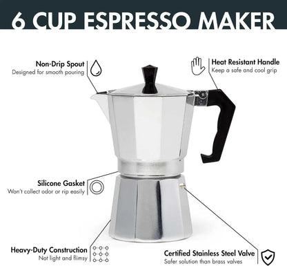 Classic Aluminium Moka Pot (5 Sizes)Utensils for Coffee