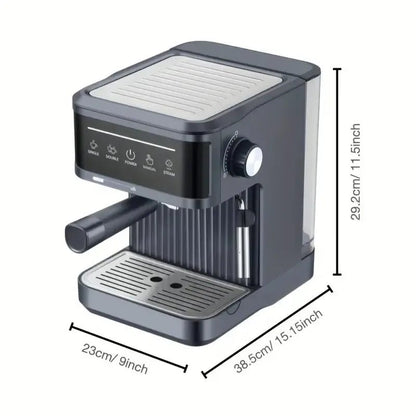 Compact 20 - Bar Stainless Steel Espresso Machine in Black Color with Automatic Milk FrotherUtensils for Coffee